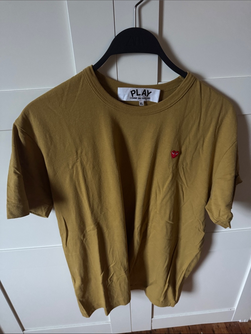 Comme des Garcons PLAY Burnt Yellow Heart Tee